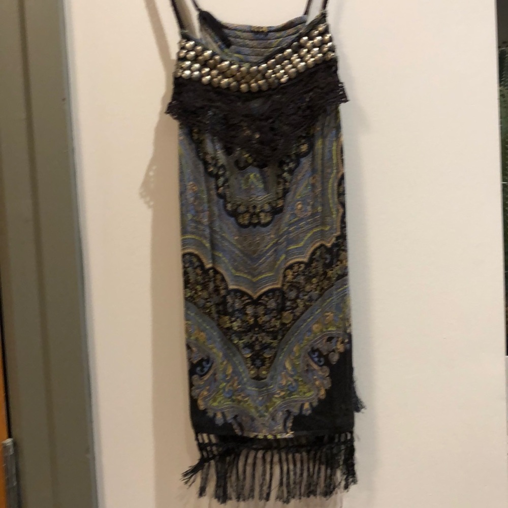 Free People Y2K Boho style embellished tank/tunic